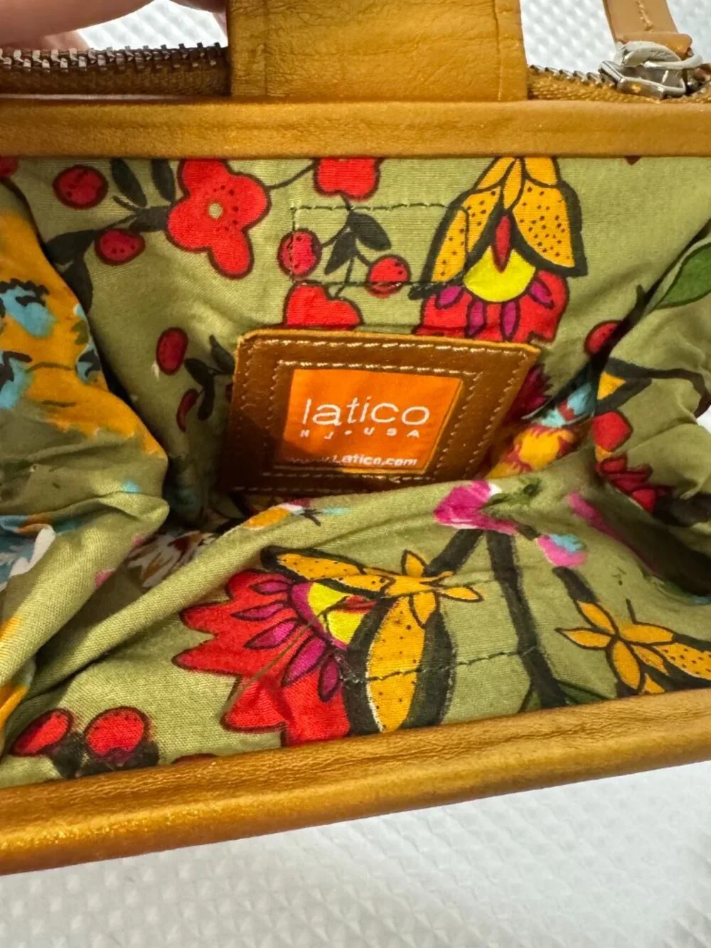 LATICO NWOT Orange Gold Leather Wallet
